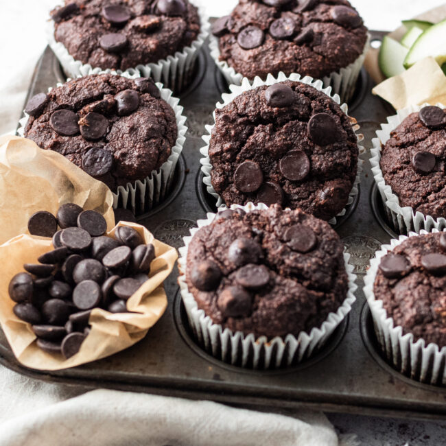 Double Chocolate Courgette Muffins