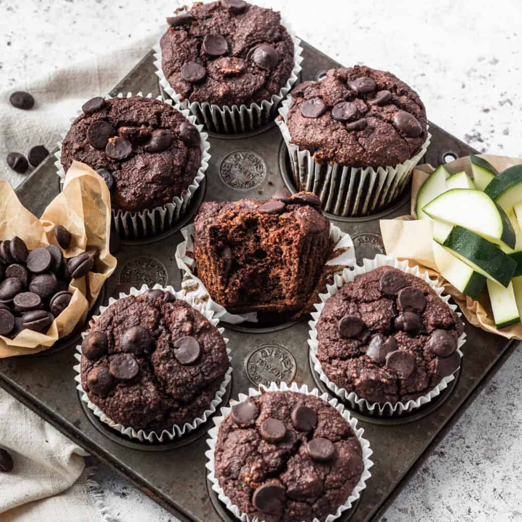 Double Chocolate Courgette Muffins