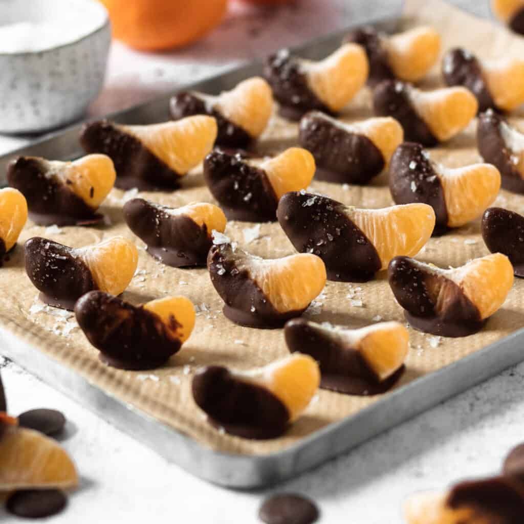 Chocolate dipped clementines