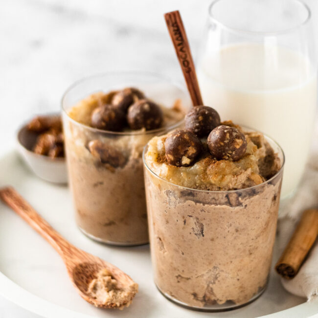 Spiced apple raw cookie dough