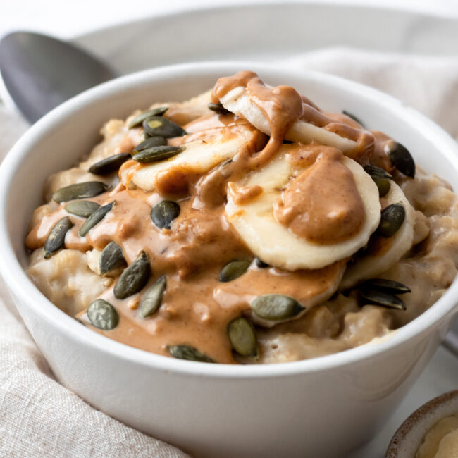 Banan and Peanut Butter Porridge