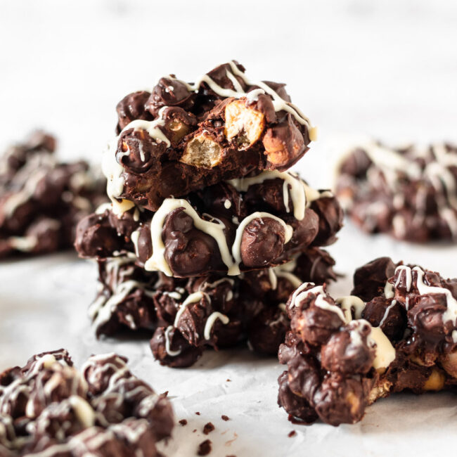 Chocolate Covered Chickpea Clusters