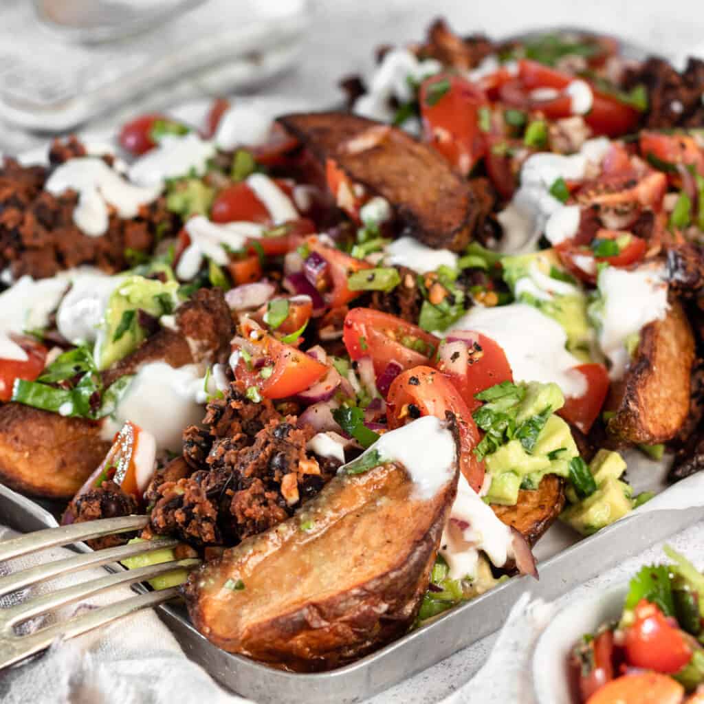 Loaded Mexican Potato Wedges - For the Utter Love of Food