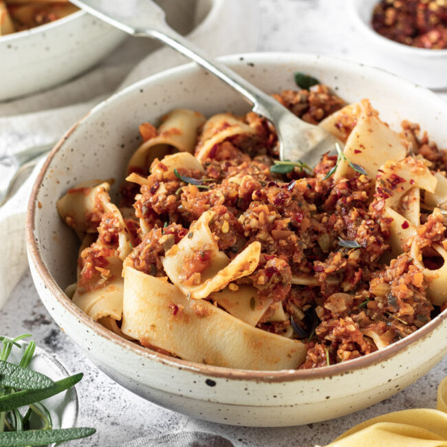 Vegan Tempeh Bolognese