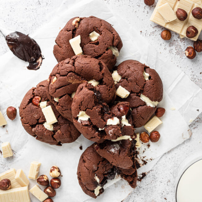Chocolate Hazelnut Protein Cookies