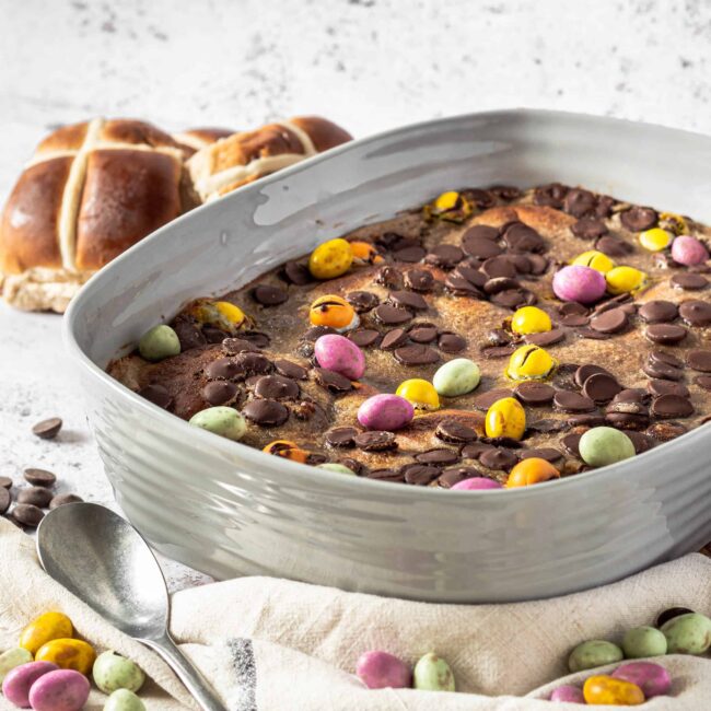 Hot Cross Bun Pudding