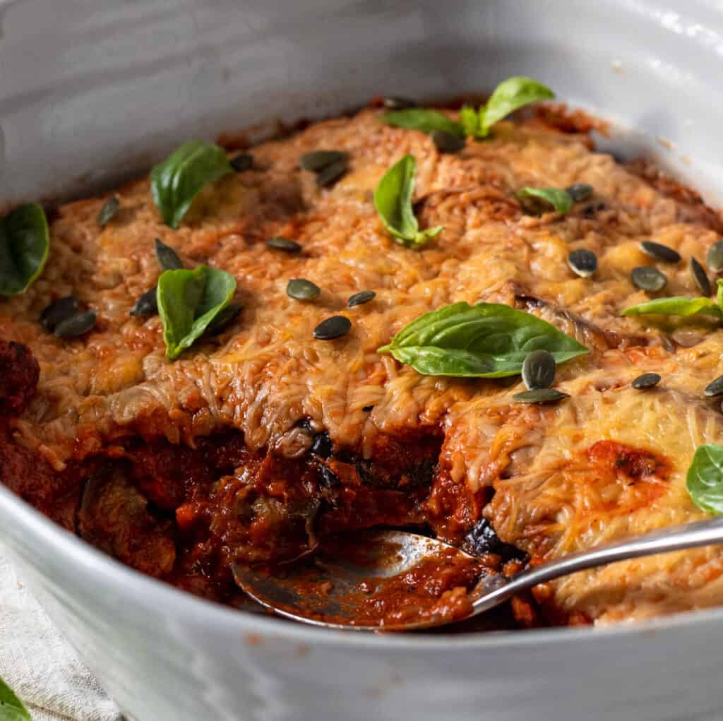 Vegan Aubergine Parmigiana - For the Utter Love of Food